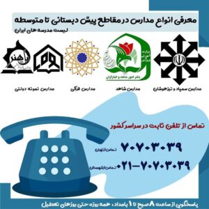 معرفی انواع مدارس در مقاطع پیش دبستانی تا متوسطه - لیست مدرسه های ایران